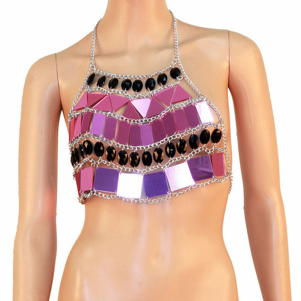 Sofia Mirror Perspex Crop Top