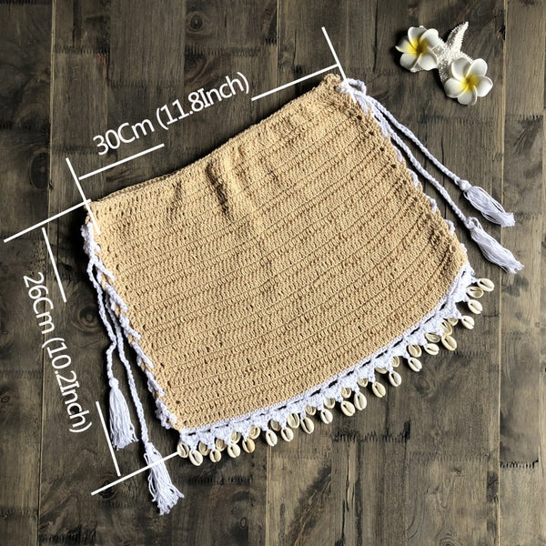 Side Tie Crochet Mini Skirt