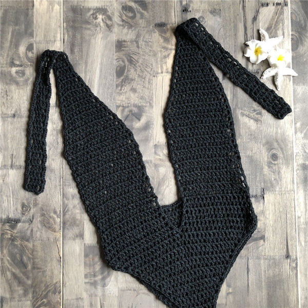 Halter Neck Crochet Bodysuit