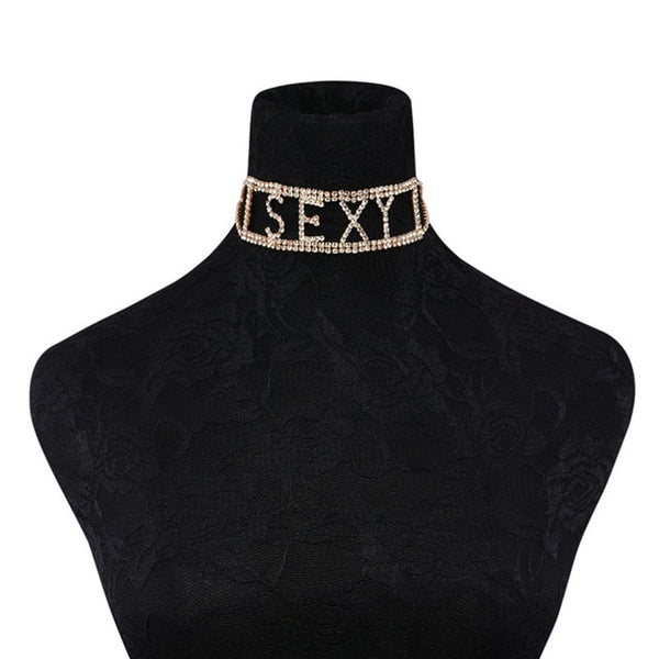 SEXY Rhinestone Choker Necklace