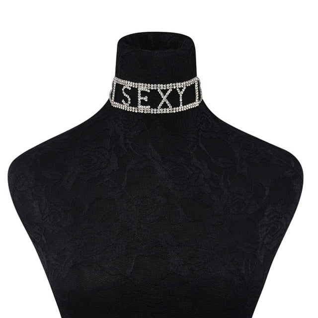 SEXY Rhinestone Choker Necklace