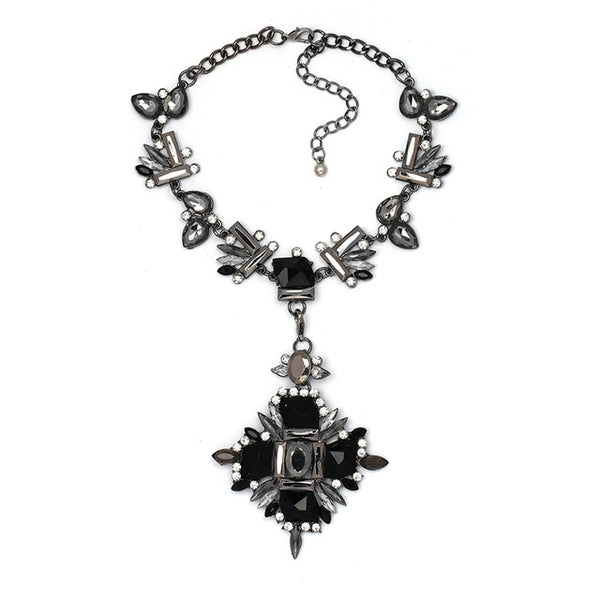 Iridescent Crystal Choker Necklace