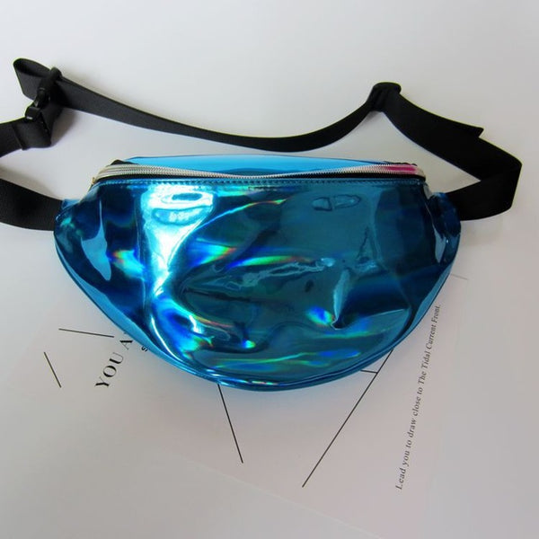 Shimmering Holographic Waist Bag