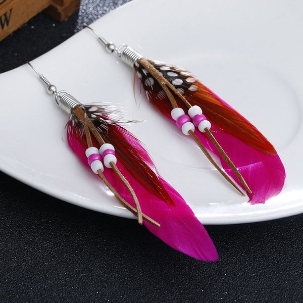 Bohemia Style Feather Earrings by Sexy Festival Wear