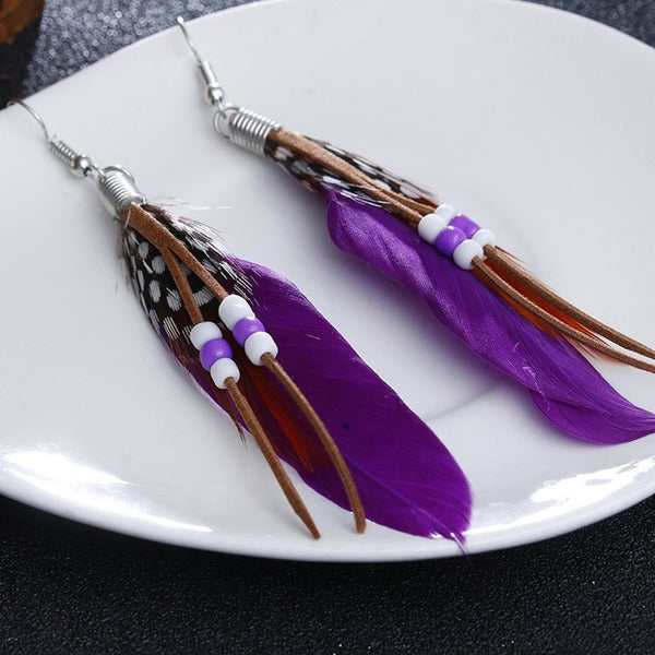 Bohemia Style Feather Earrings by Sexy Festival Wear