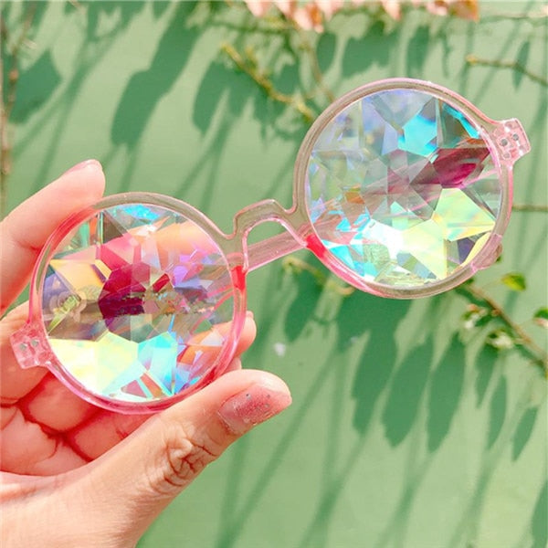 Rainbow Kaleidoscope Glasses by Sexy Festival Wear