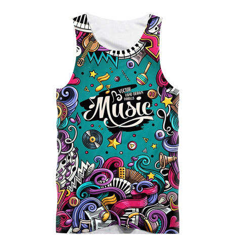 Music Is Life Mens Tank Top